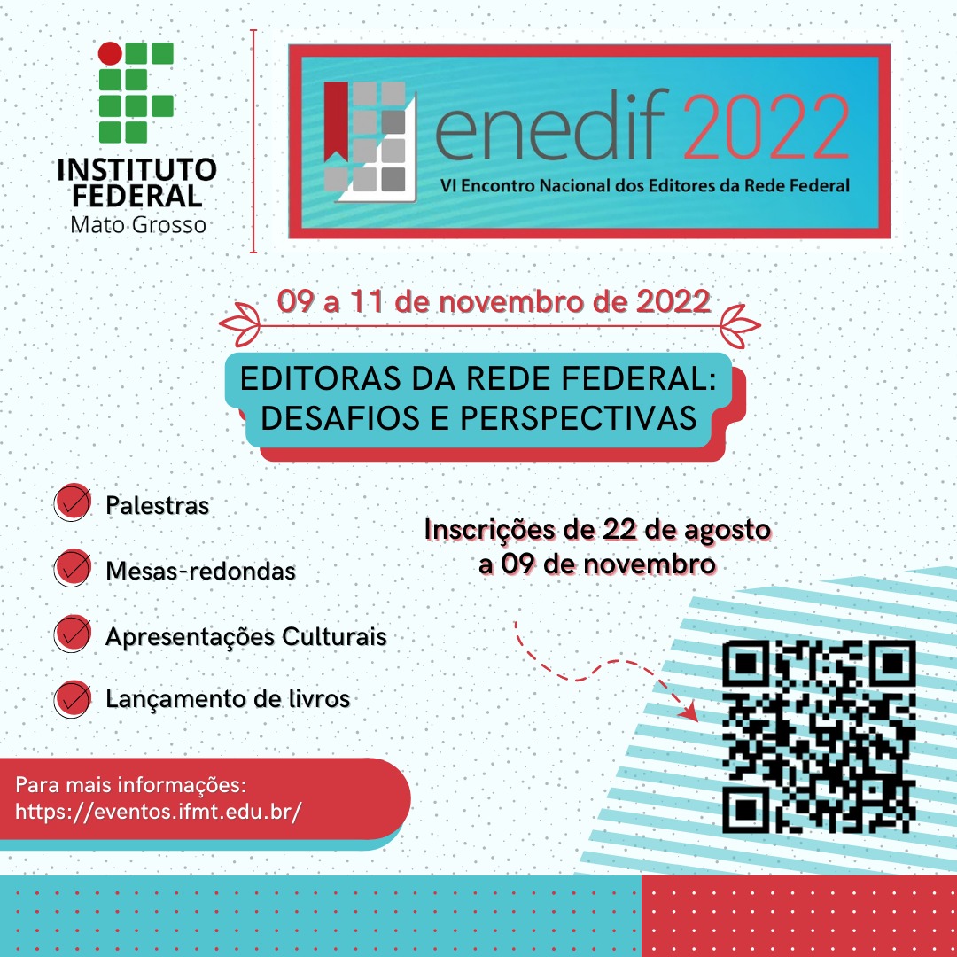 Sexta edição do Enedif será sediada pelo Intituto Federal do Mato Grosso (IFMT)
